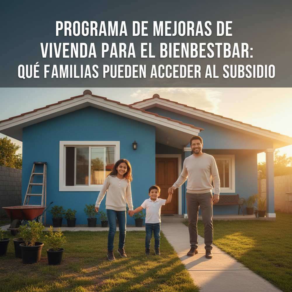 “Programa de mejoras de vivienda para el bienestar: qué familias pueden acceder al subsidio”