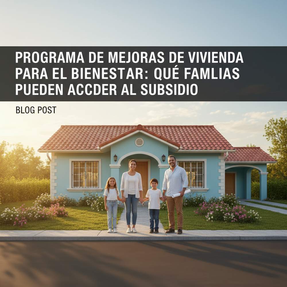 Programa de mejoras de vivienda para el bienestar: qué familias pueden acceder al subsidio